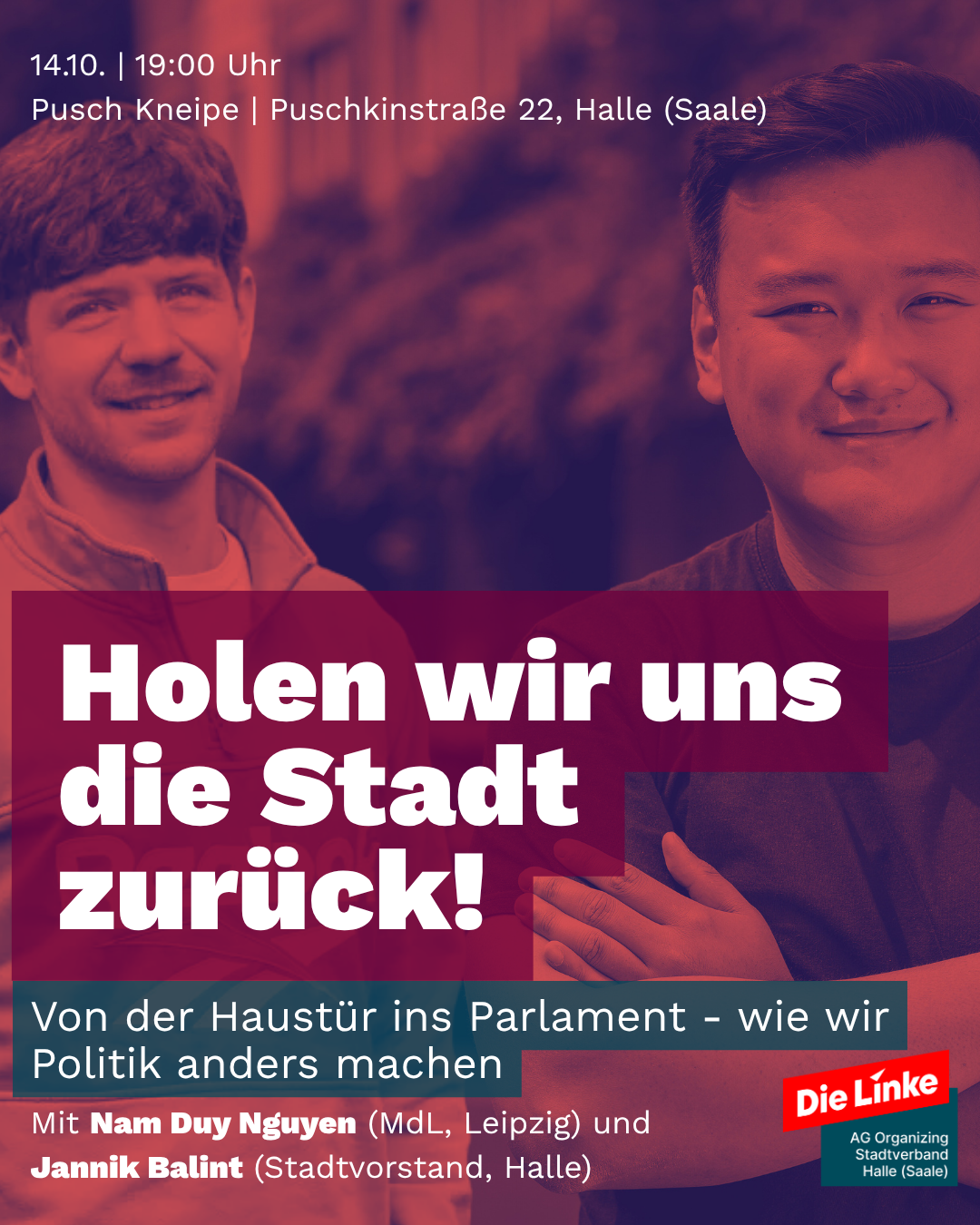 14.10.2025: Von der Haustür ins Parlament - Holen wir uns die Stadt zurück!